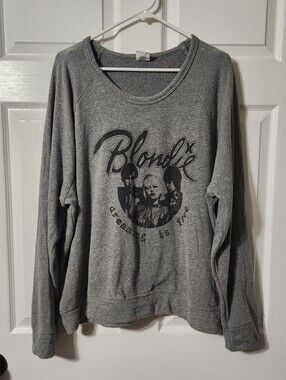 Letluv Blondie Graphic Pullover Sweatshirt - Gray, Size XL
